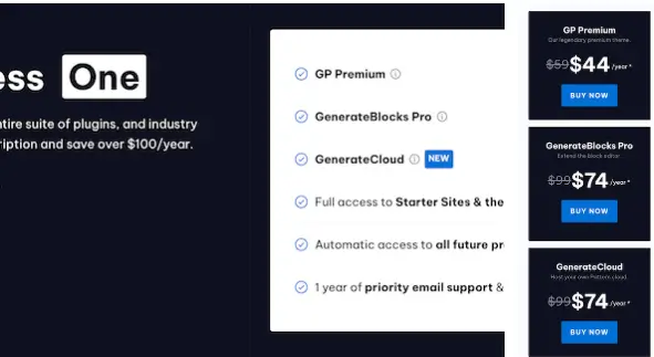 Generatepress Black Friday Pricing